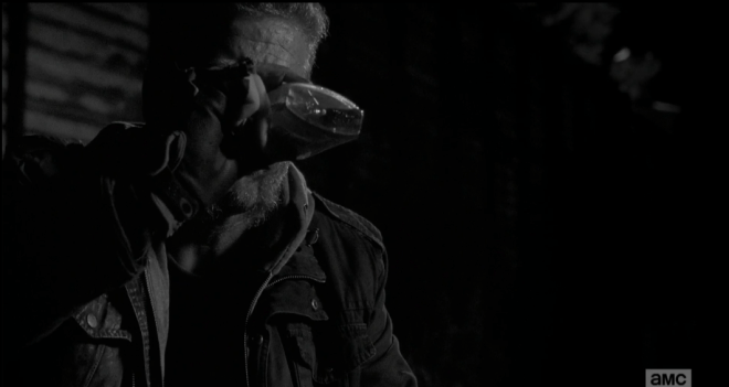 Abraham takes a drink...