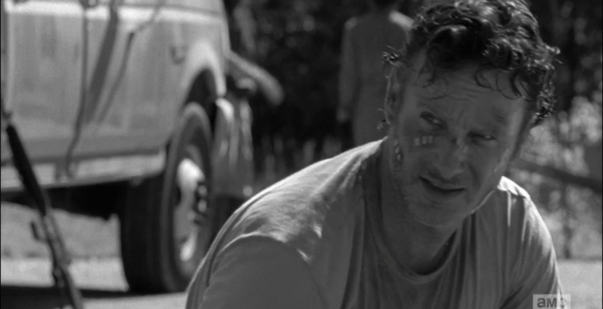 ...Rick looking at her. He seems to be thinking,