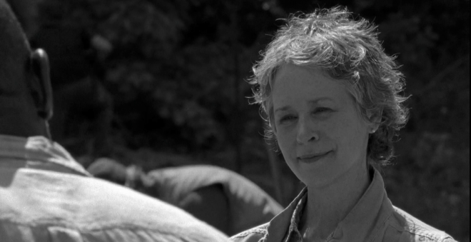 Carol, unsettled, tries to mask this, fixes Morgan with one more coquettish smile.