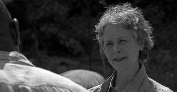 JL Carol wrinkles her nose. 