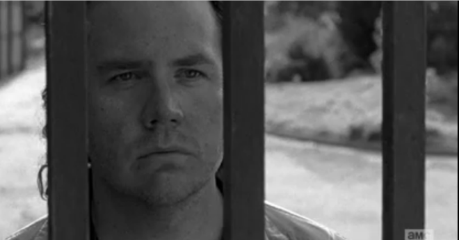 Eugene looks at Heath a moment, then at Carter, and another woman, the driver, waiting behind Heath in the car...and after another brief moment, the gates roll open to allow Heath and his team inside.