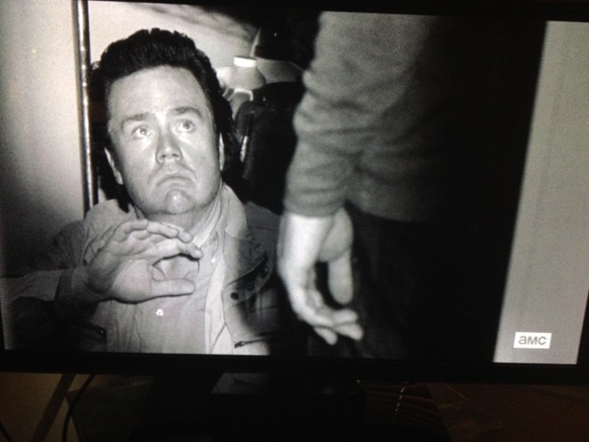 In true Josh McDermitt comedic timing and delivery, Eugene looks up at Carter, says,