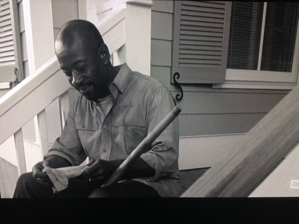 Morgan laughs, looks down, shyly, then accepts the offer.