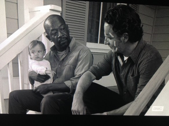 Morgan turns to Rick and tells him that when he saw Rick with that man, Carter, in the armory, 