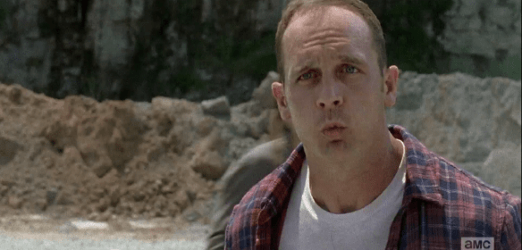 Carter looks like he's about to cry. 