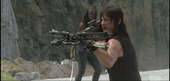 Daryl yells, 