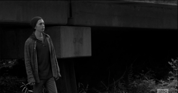 He looks up, and a moment later, the trusty old 