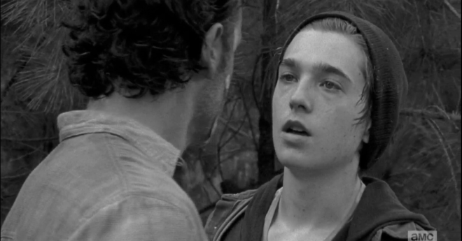 Ron flexes his teen rebellion once again and turns to leave, only to be stopped by Rick.