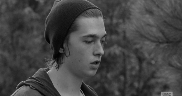 Not looking at Rick, the teen answers, 